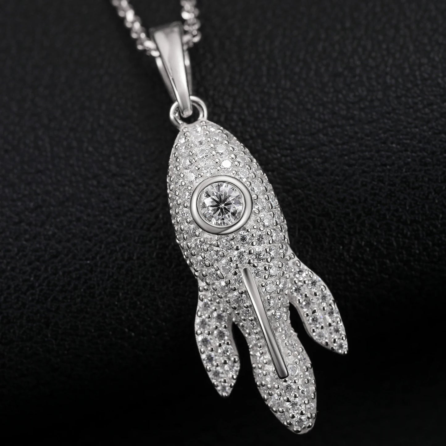 Top Quality 100% 925 Sterling Silver Whale Moissanite Pendant Iced Out Bling Necklace For Women Hip Hop Fine Jewelry Party Gifts