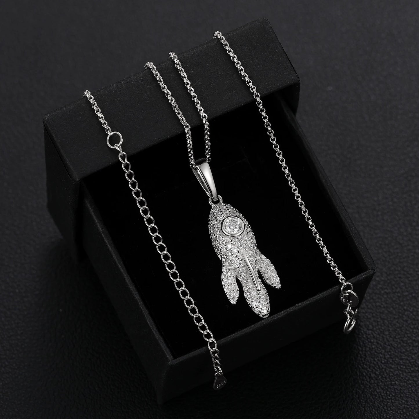 Top Quality 100% 925 Sterling Silver Whale Moissanite Pendant Iced Out Bling Necklace For Women Hip Hop Fine Jewelry Party Gifts